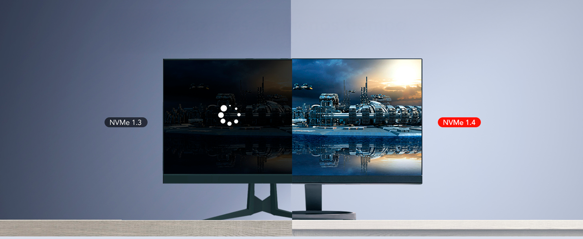 Unidad SSD 500GB M.2 2280 Vista en ángulo del SSD NVMe Lexar NM610 Pro M.2 2280 con chip controlador visible