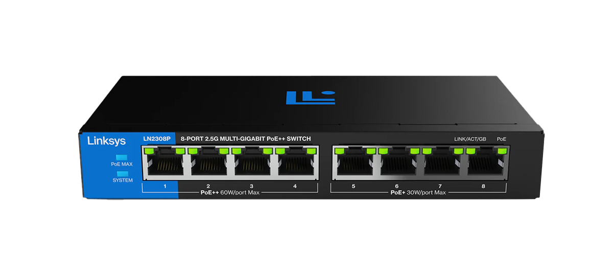 Switch de Escritorio 8 Puertos 2.5G Multi-Gigabit LN2308