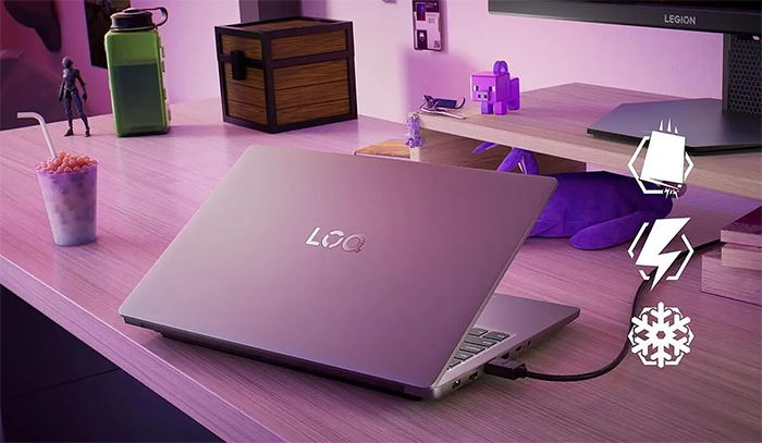 Notebook Gamer LOQe Gen 10 Ryzen 7 Lenovo 83S00001CL Primer plano de las teclas con un recorrido de 1.5mm, diseñadas para una respuesta táctil rápida y precisa en cada partida